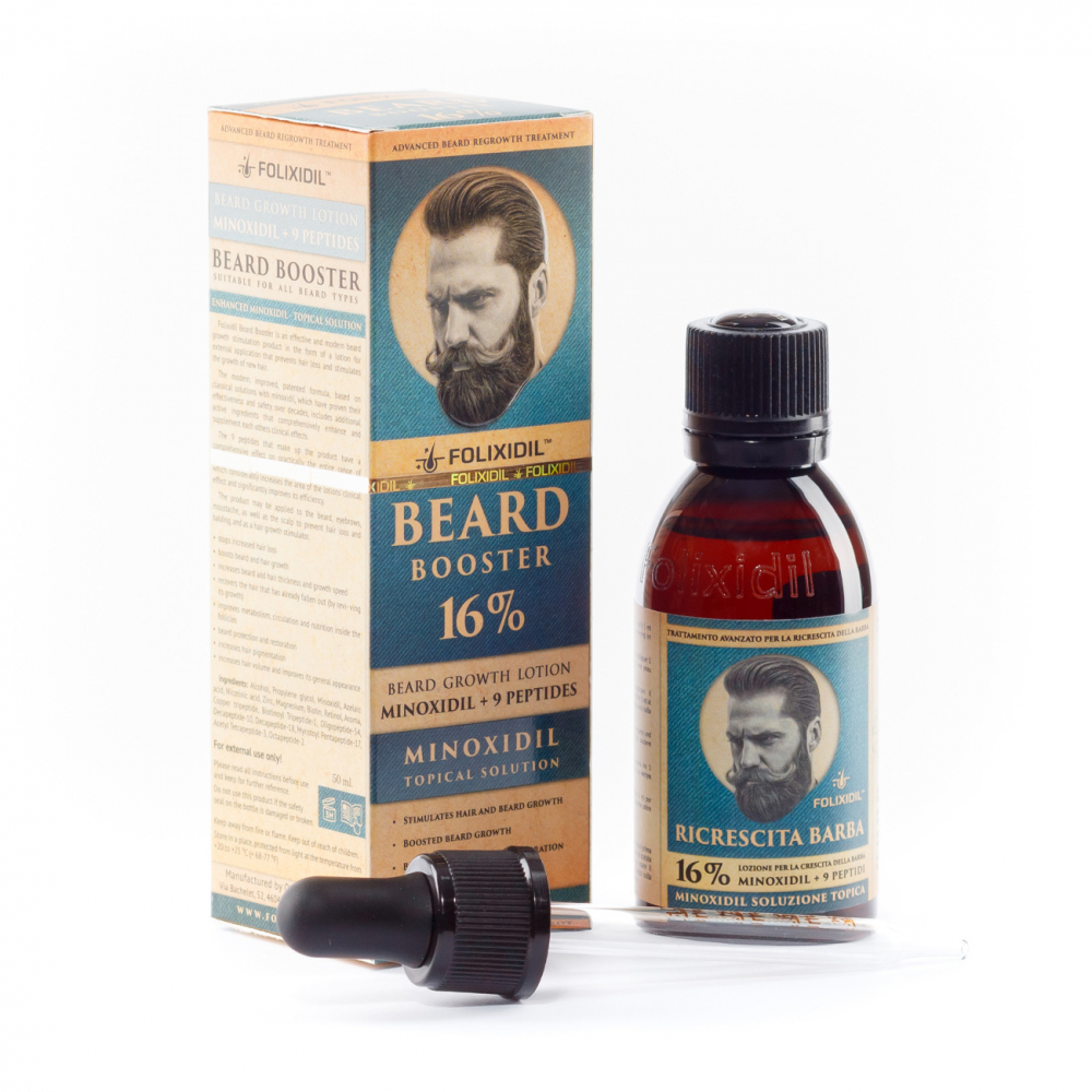 Лосьйон Folixidil Beard Booster 16% міноксидил 60 мл для бороди